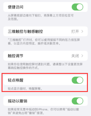 淇滨苹果授权维修站分享iPhone轻点无法唤醒怎么办 